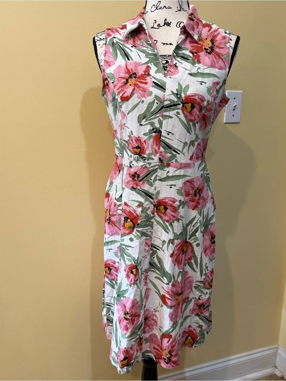 T Tahiti Sleeveless Pink Floral Dress, 4